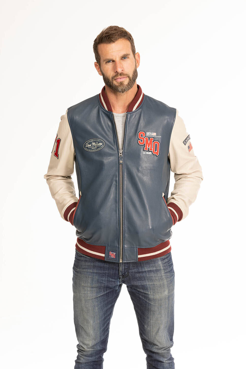 Blouson cuir steve sale mcqueen