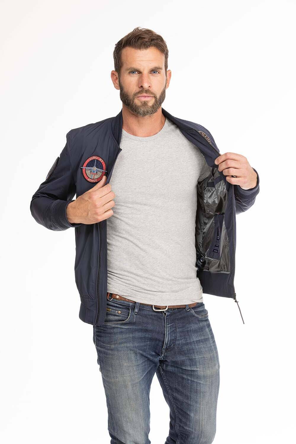 Vêtement en cuir Les bonnes affaires Homme bleu