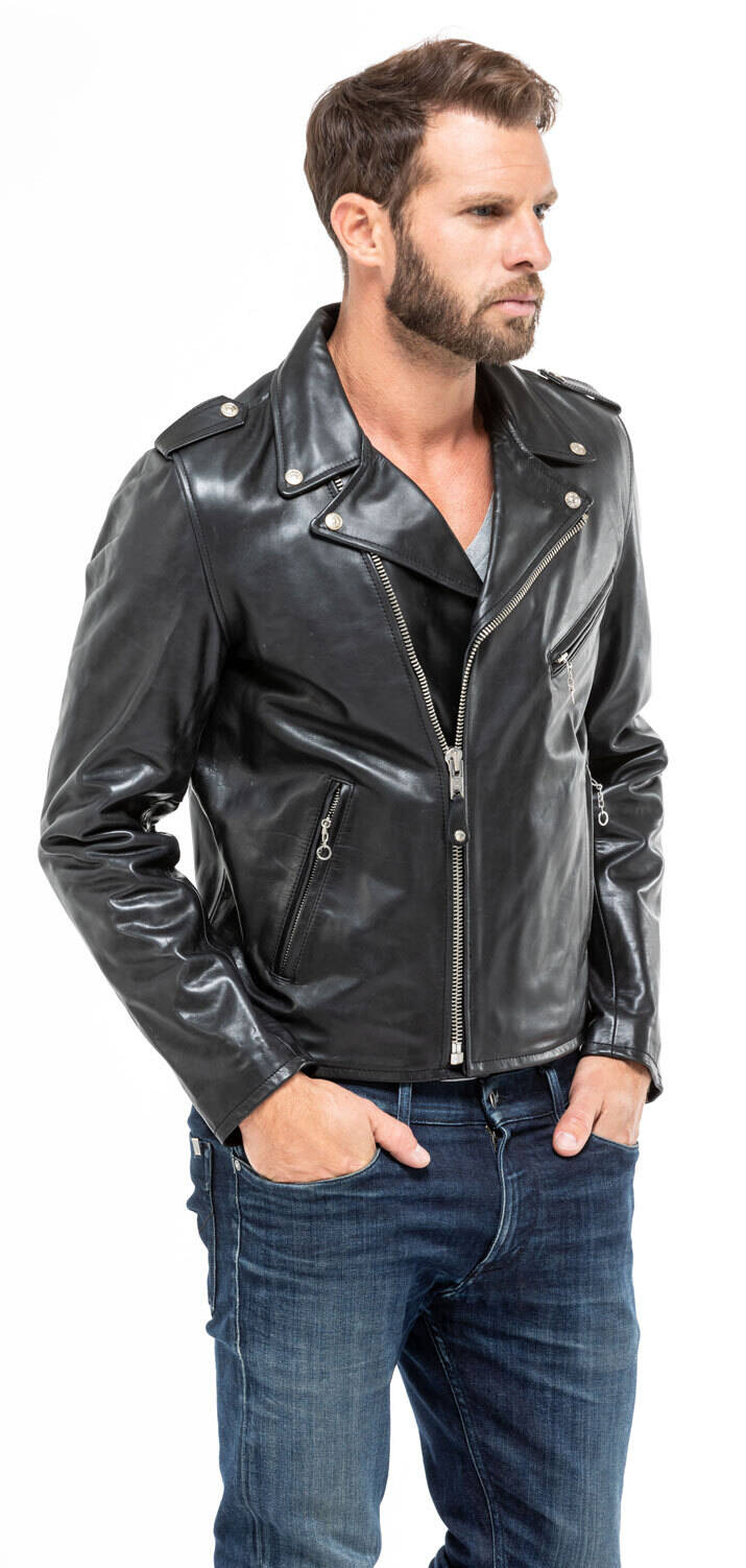 Vêtement en cuir Blousons cuir noir