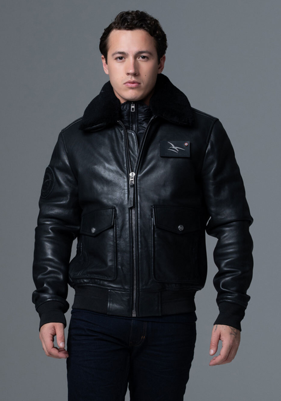 Vêtement en cuir Blousons cuir noir