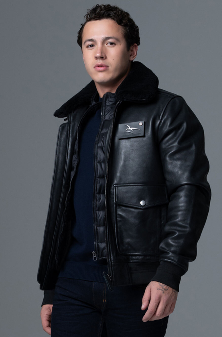 Vêtement en cuir Blousons cuir noir