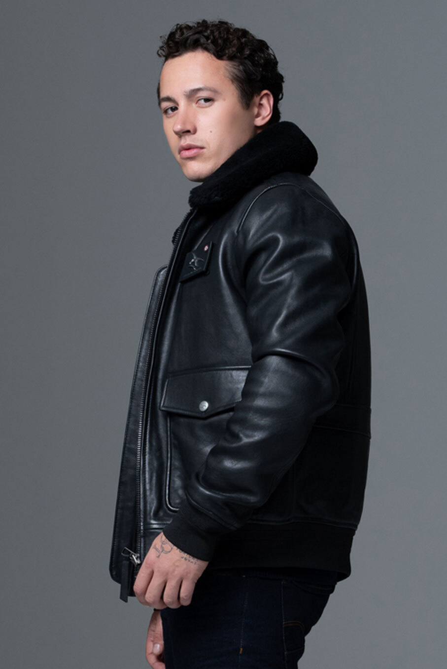 Vêtement en cuir Blousons cuir noir