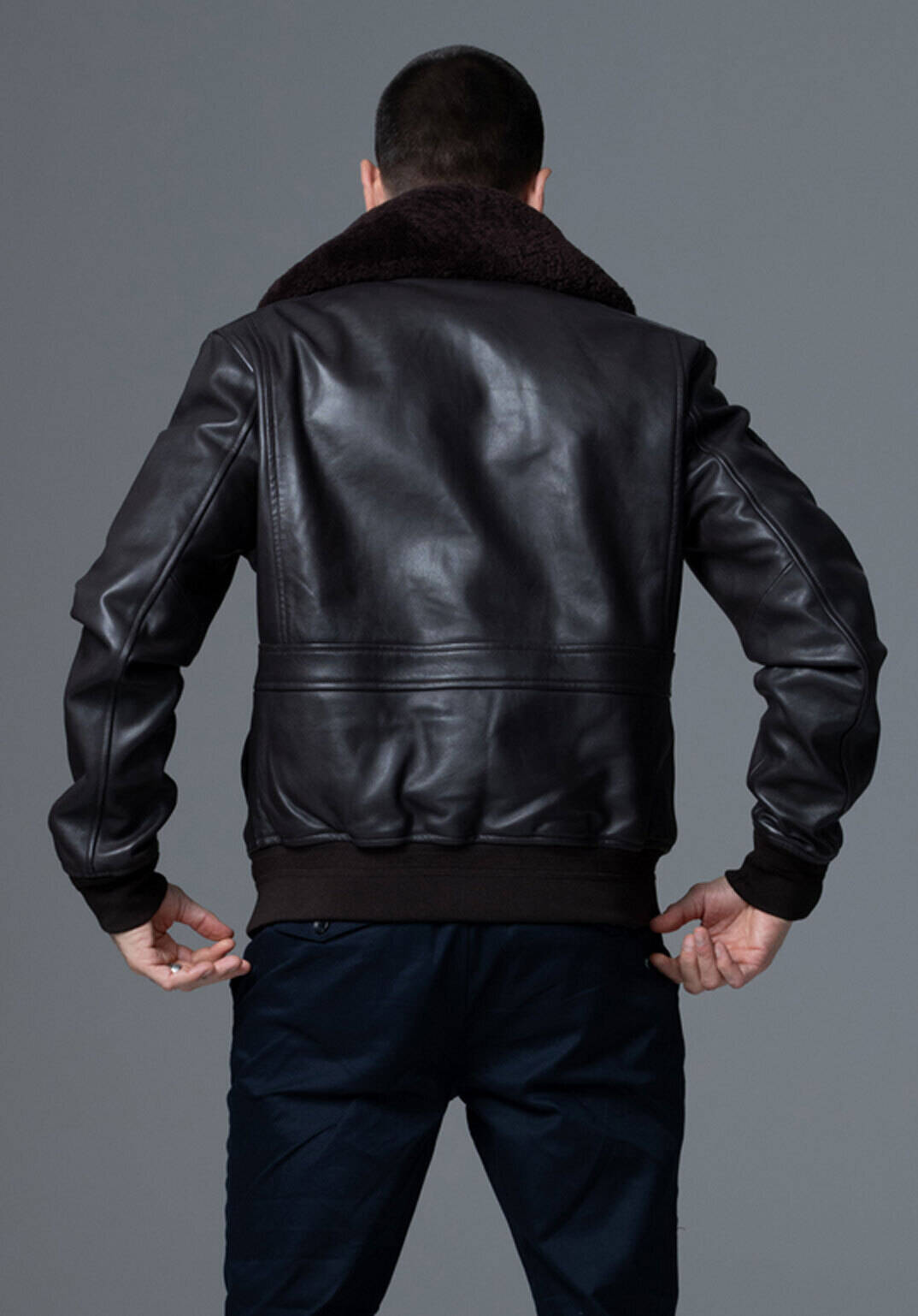 Vêtement en cuir Blousons cuir marron