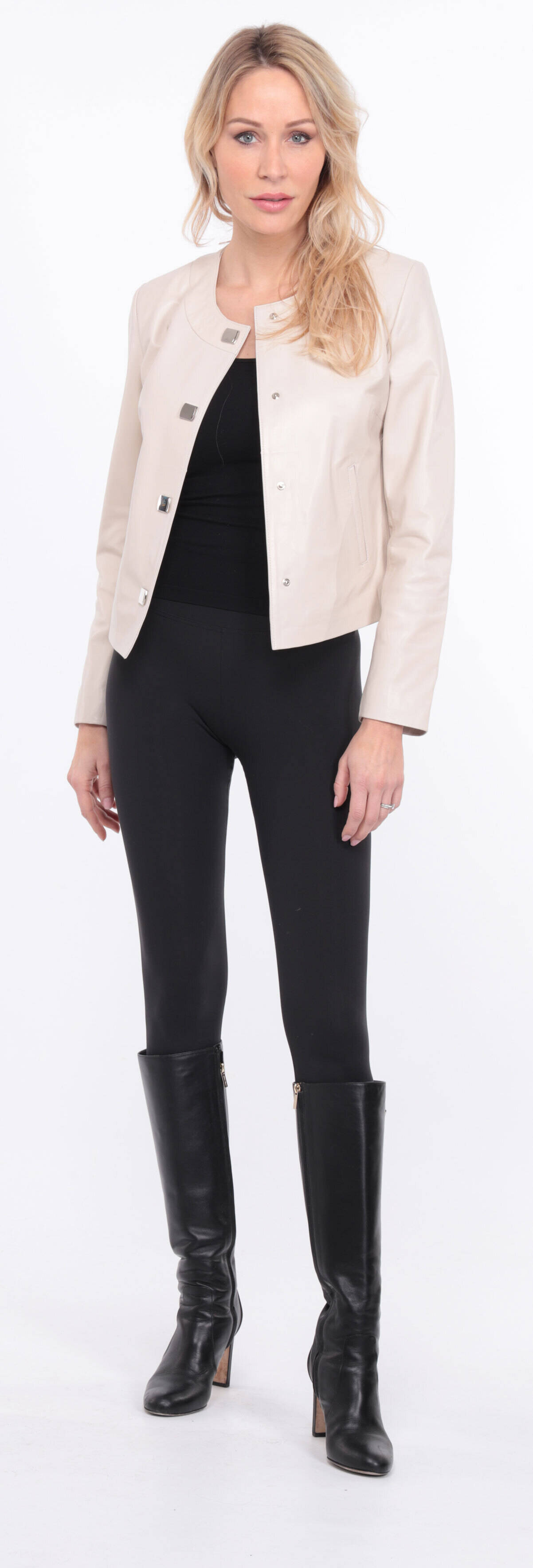 Vêtement en cuir Blousons cuir beige