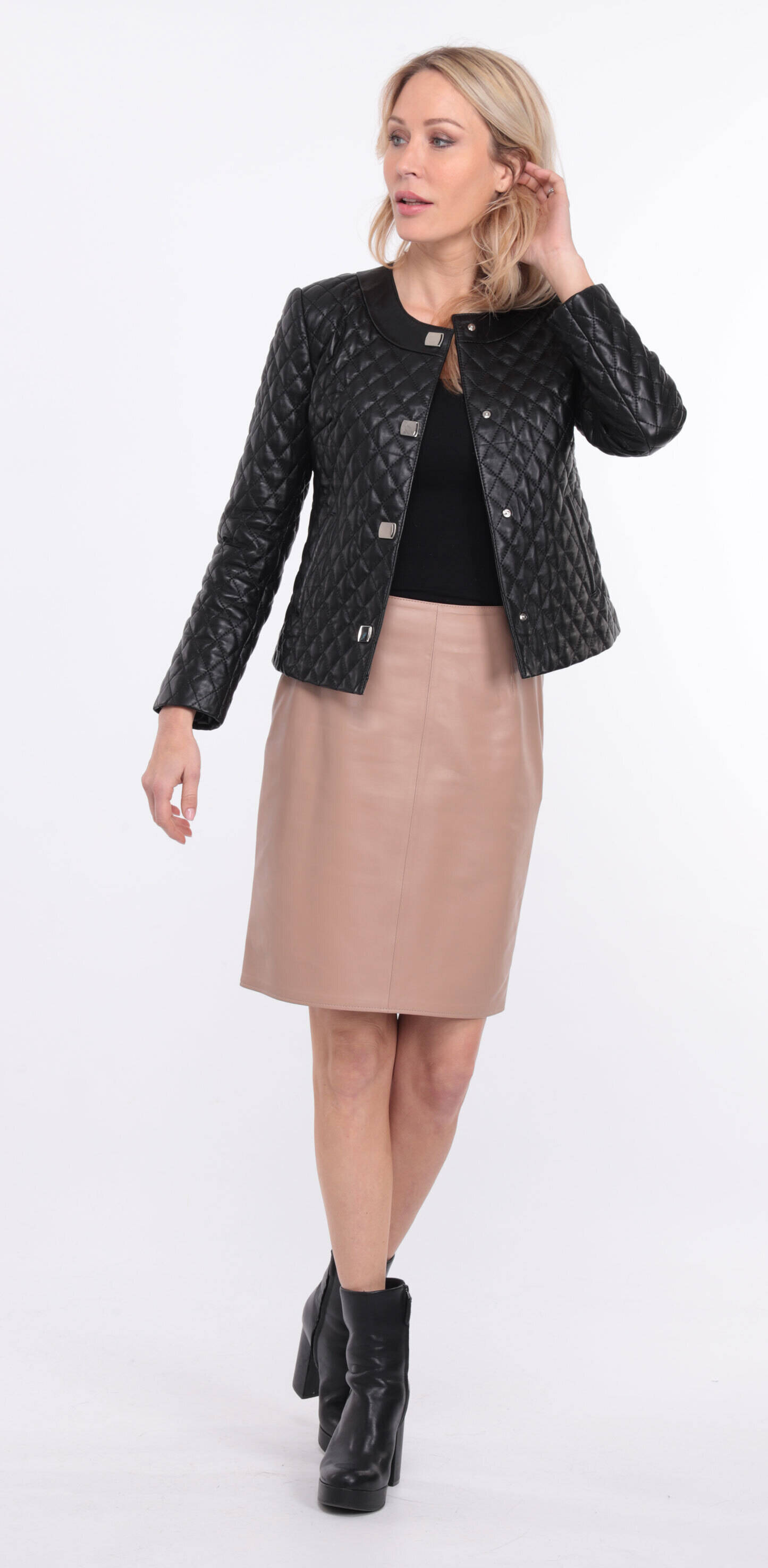 Vêtement en cuir Blousons cuir noir