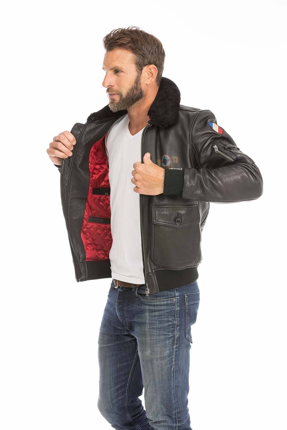 Vêtement en cuir Blousons cuir noir