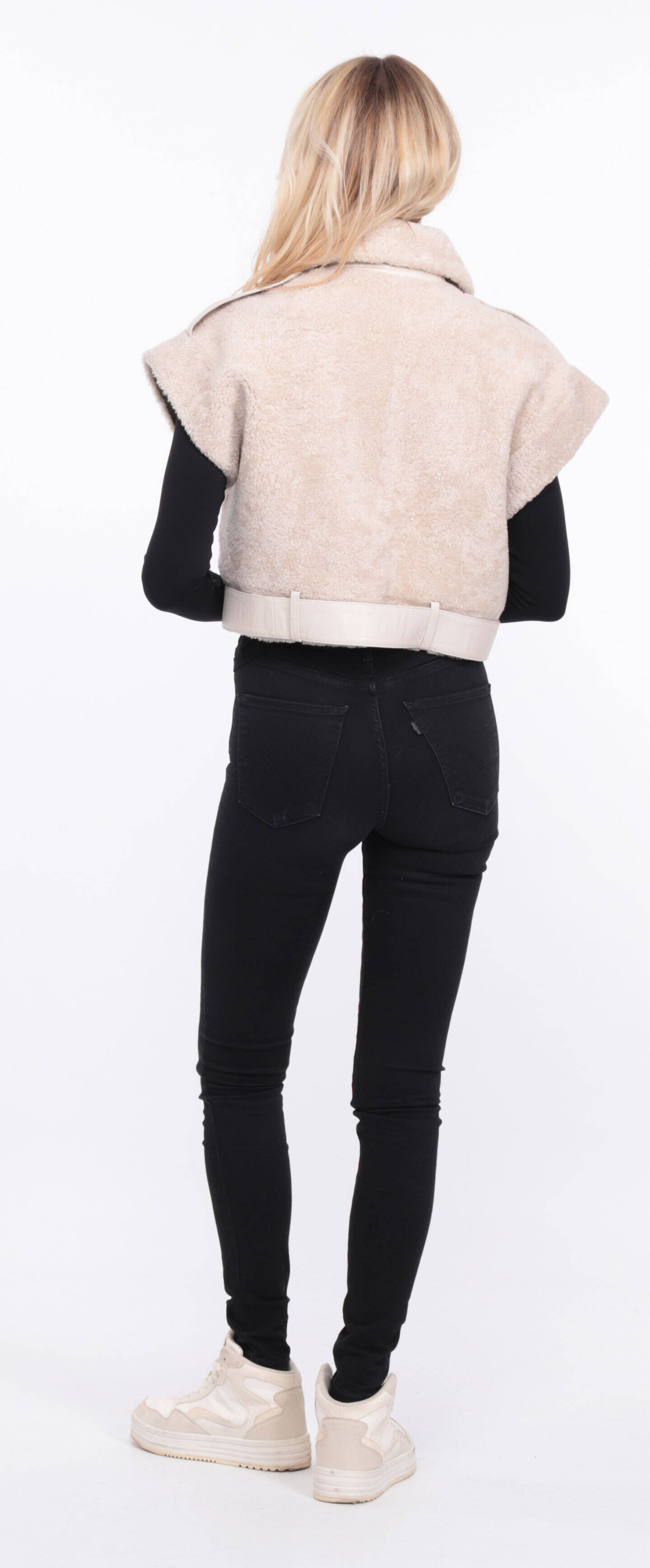 Vêtement en cuir Fourrures & Vêtements chauds beige