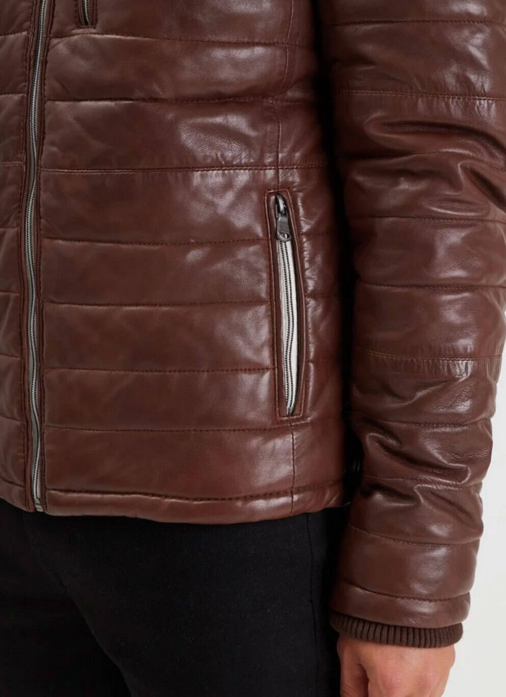 Vêtement en cuir Vestes & Trois Quart cuir marron