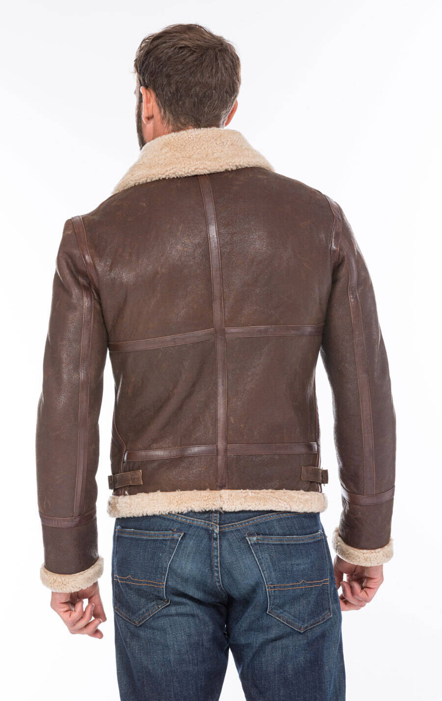 Vêtement en cuir Les bonnes affaires Homme marron