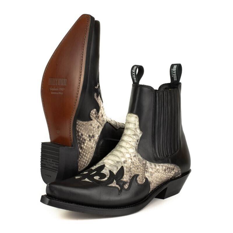 Vêtement en cuir Santiags homme noir, blanc