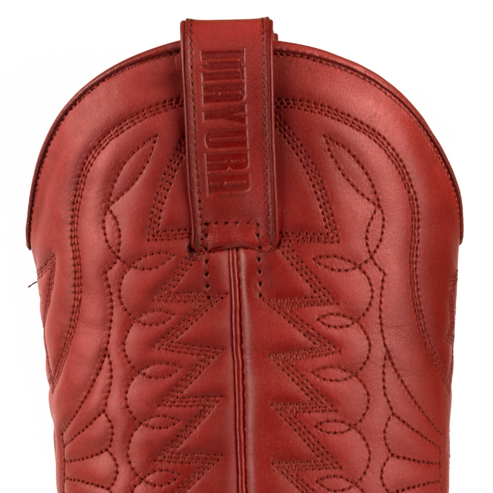 Vêtement en cuir Santiags femme rouge