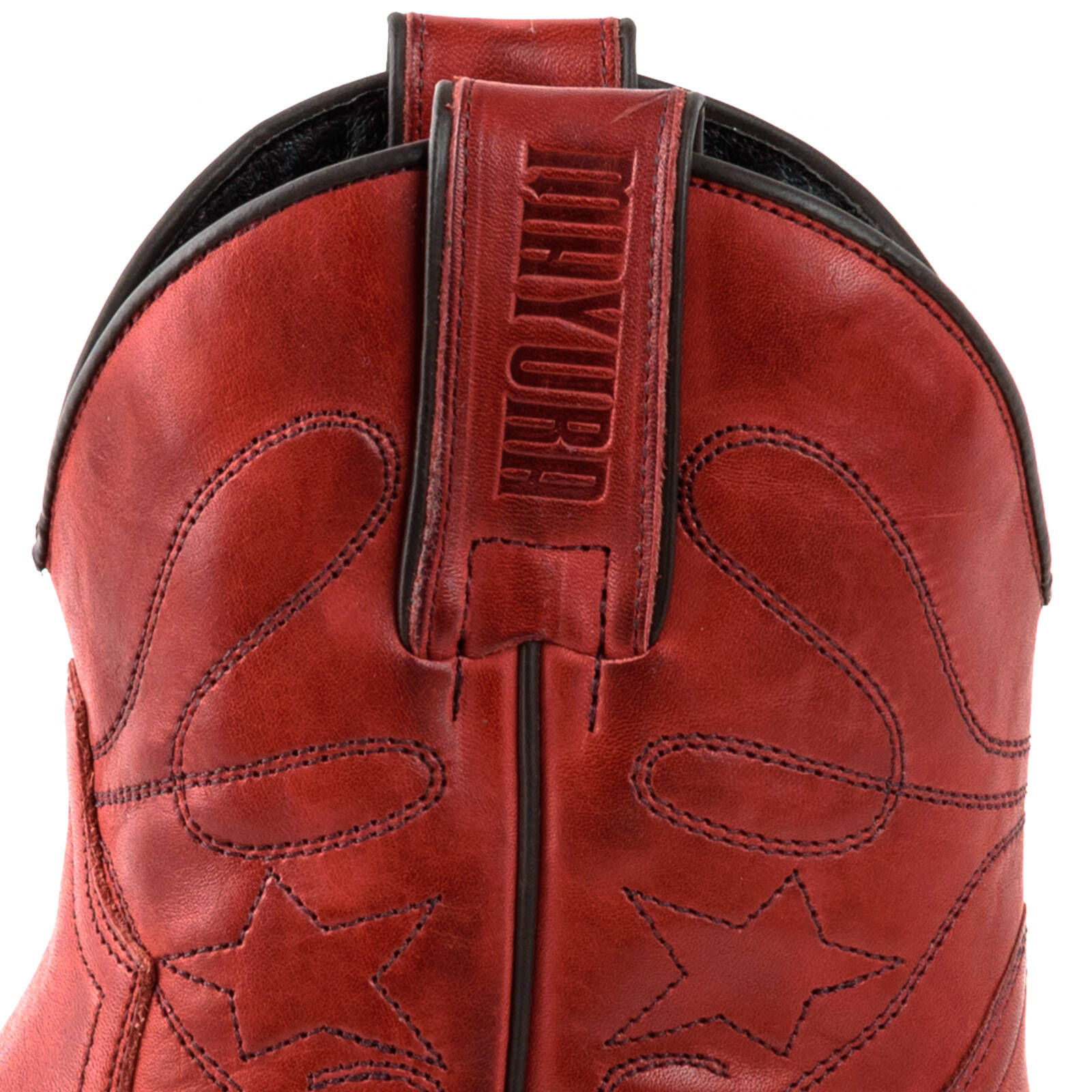 Vêtement en cuir Santiags femme rouge