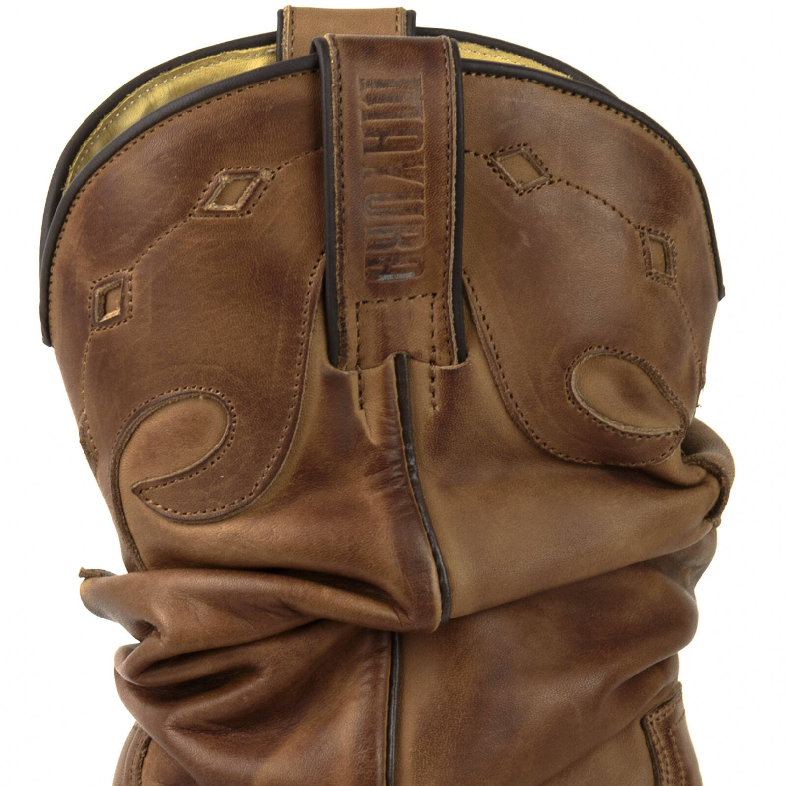 Vêtement en cuir Santiags femme cognac