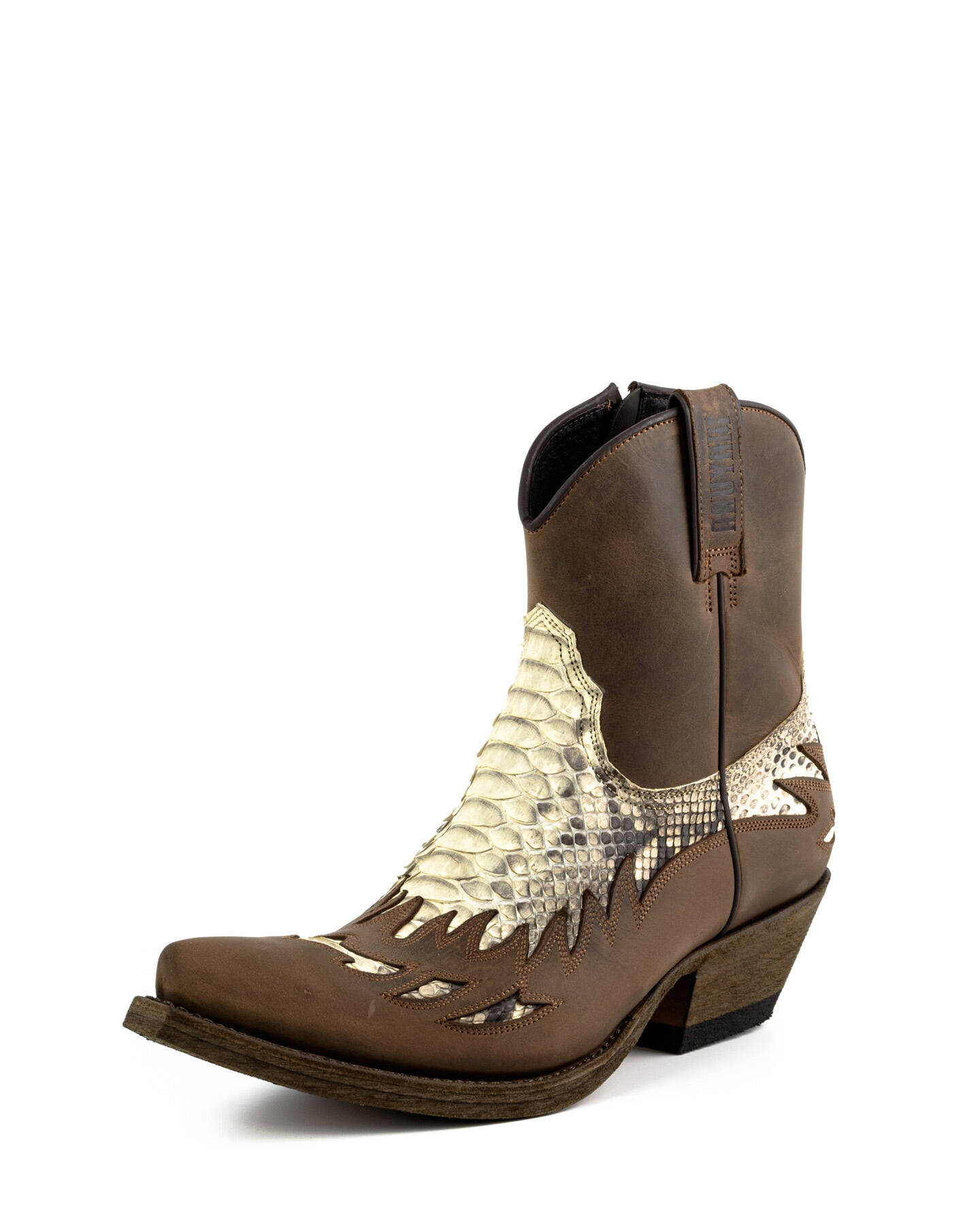 bottes cuir mayura cowboy crazy old sadale piton natural réf 211 (1)