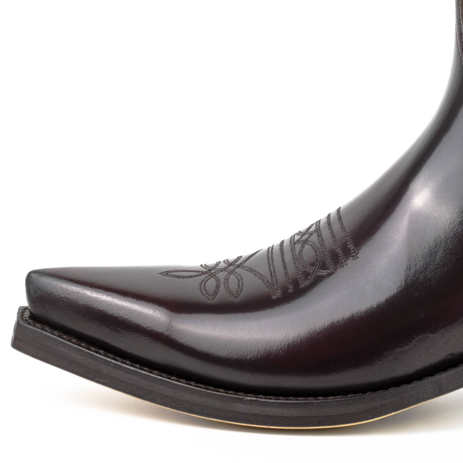 Vêtement en cuir Santiags homme bordeaux