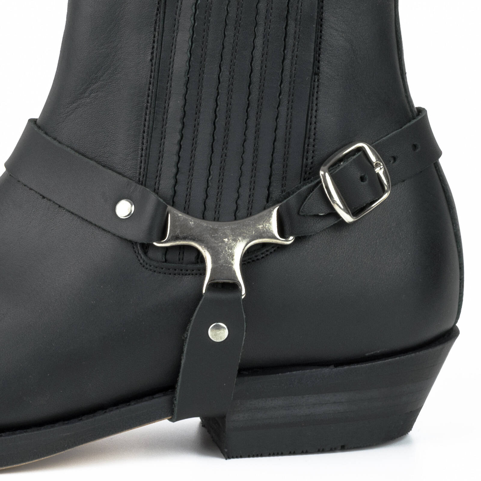 Vêtement en cuir Santiags homme noir
