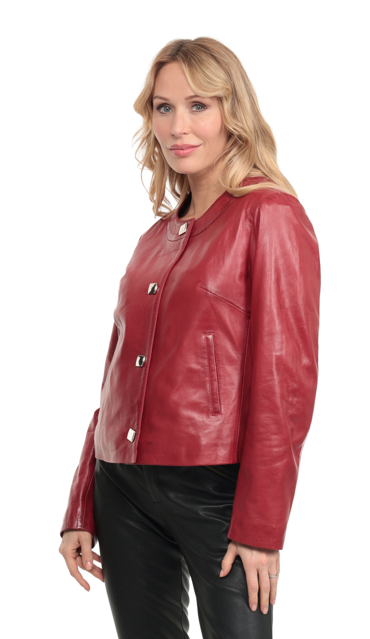 Vêtement en cuir Femme rouge