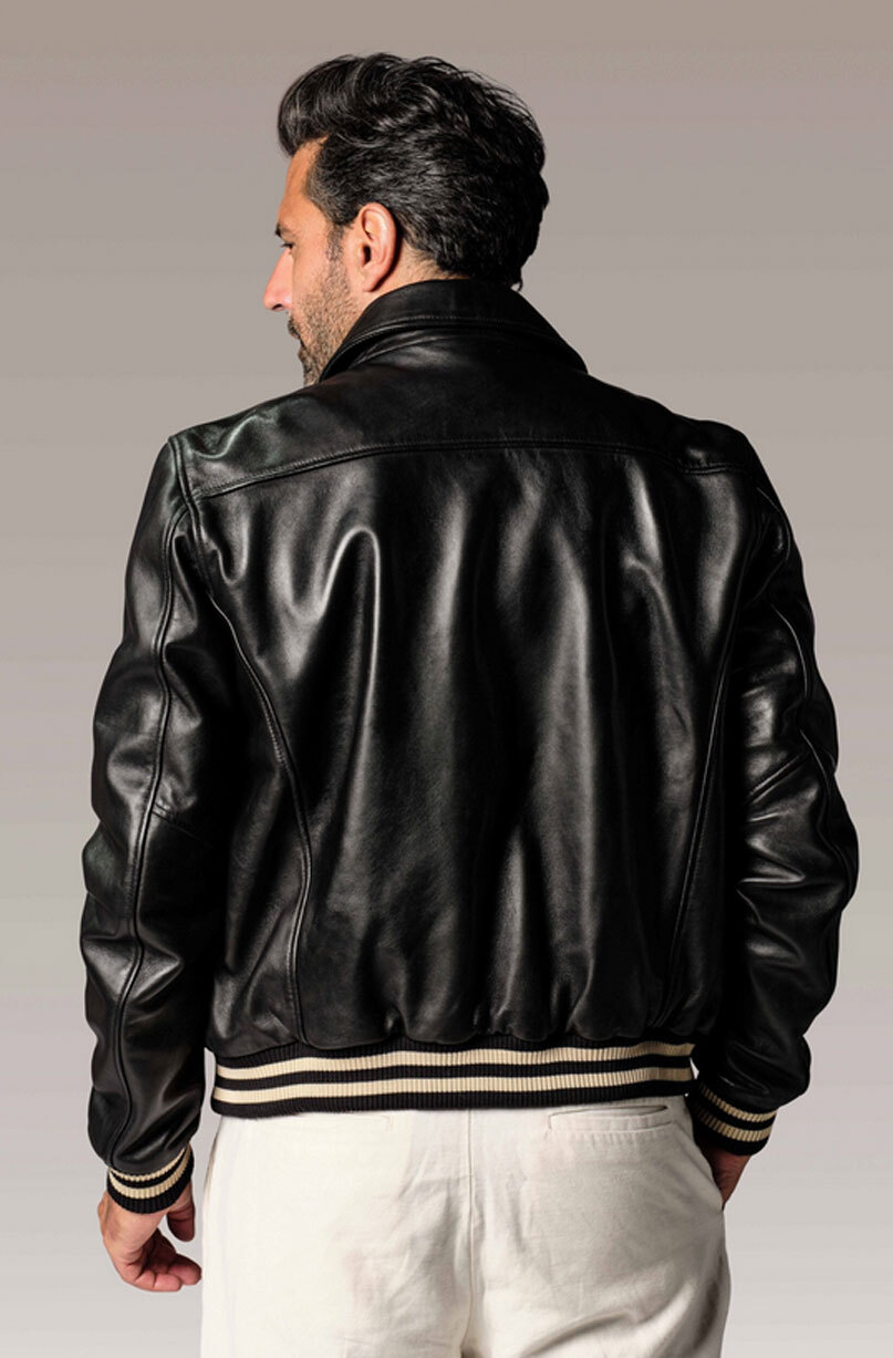 Vêtement en cuir Blousons cuir noir