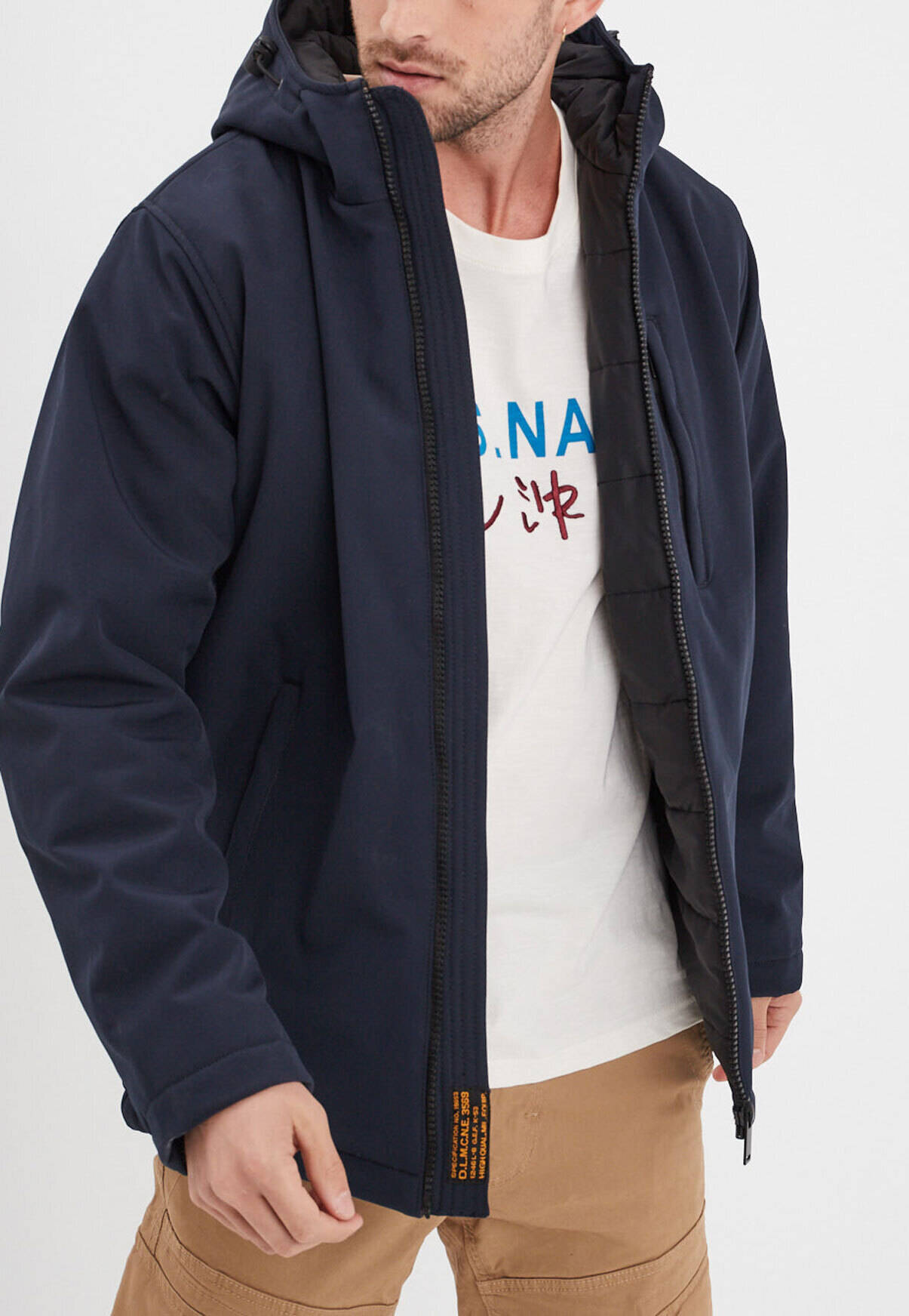 Vêtement en cuir Veste, parka & doudoune textile bleu