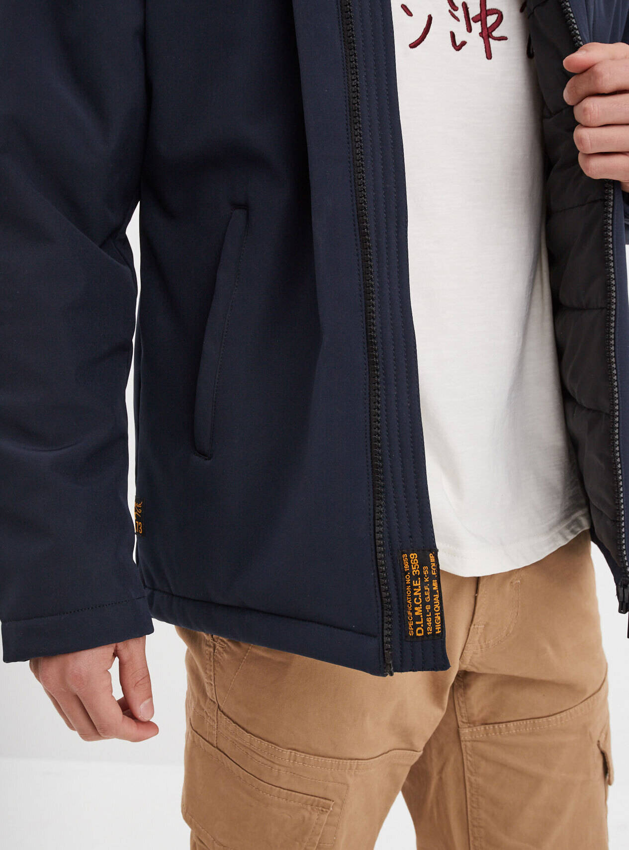 Vêtement en cuir Veste, parka & doudoune textile bleu