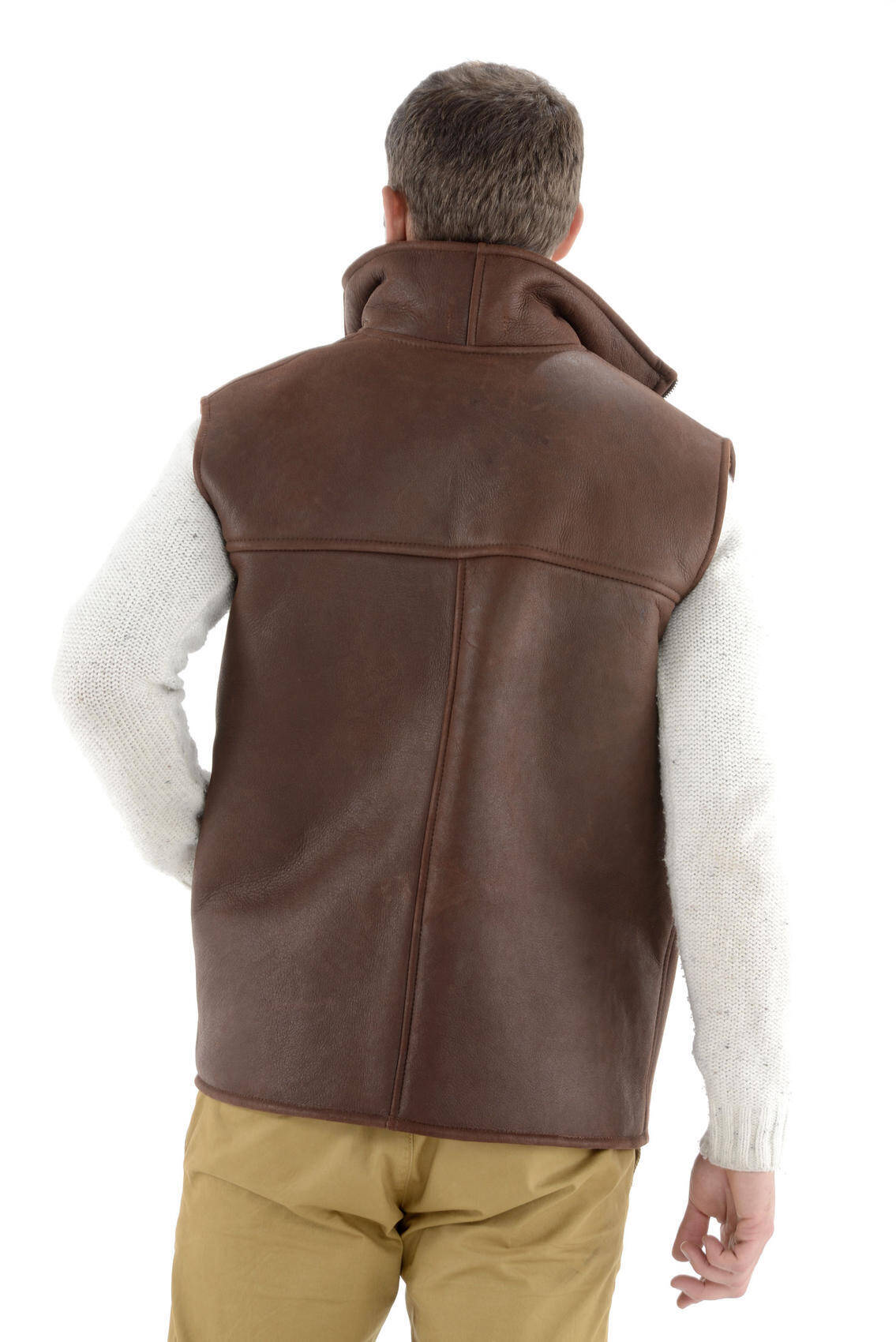 Vêtement en cuir Gilets Cuir  marron