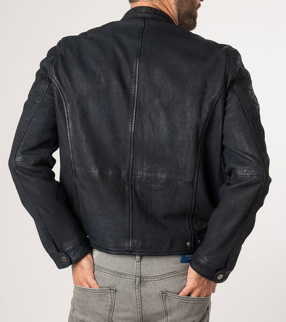 Vêtement en cuir Blousons cuir bleu