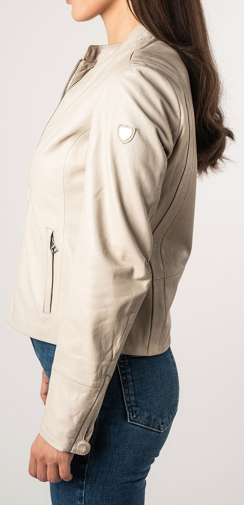 Vêtement en cuir Blousons cuir beige