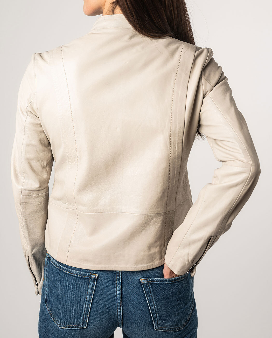 Vêtement en cuir Blousons cuir beige