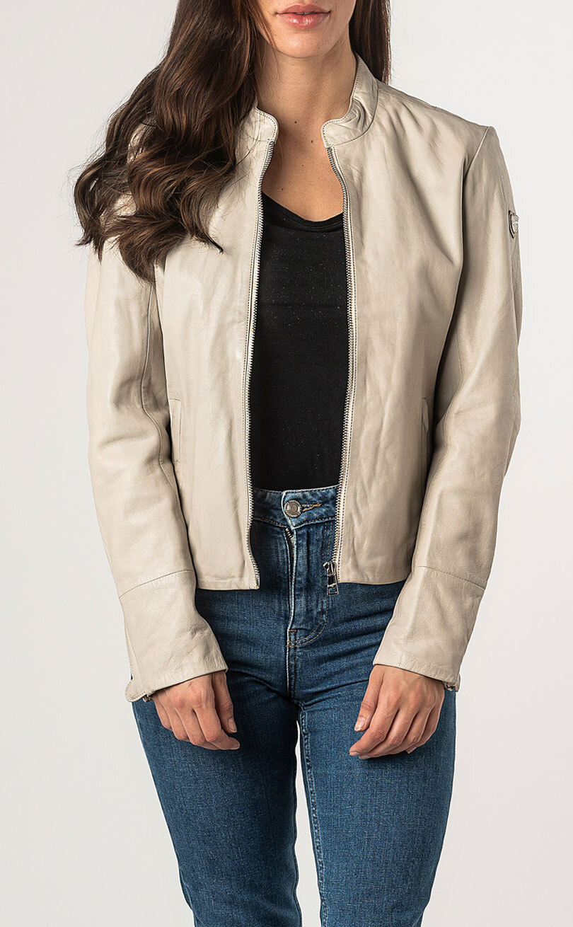 Vêtement en cuir Blousons cuir beige