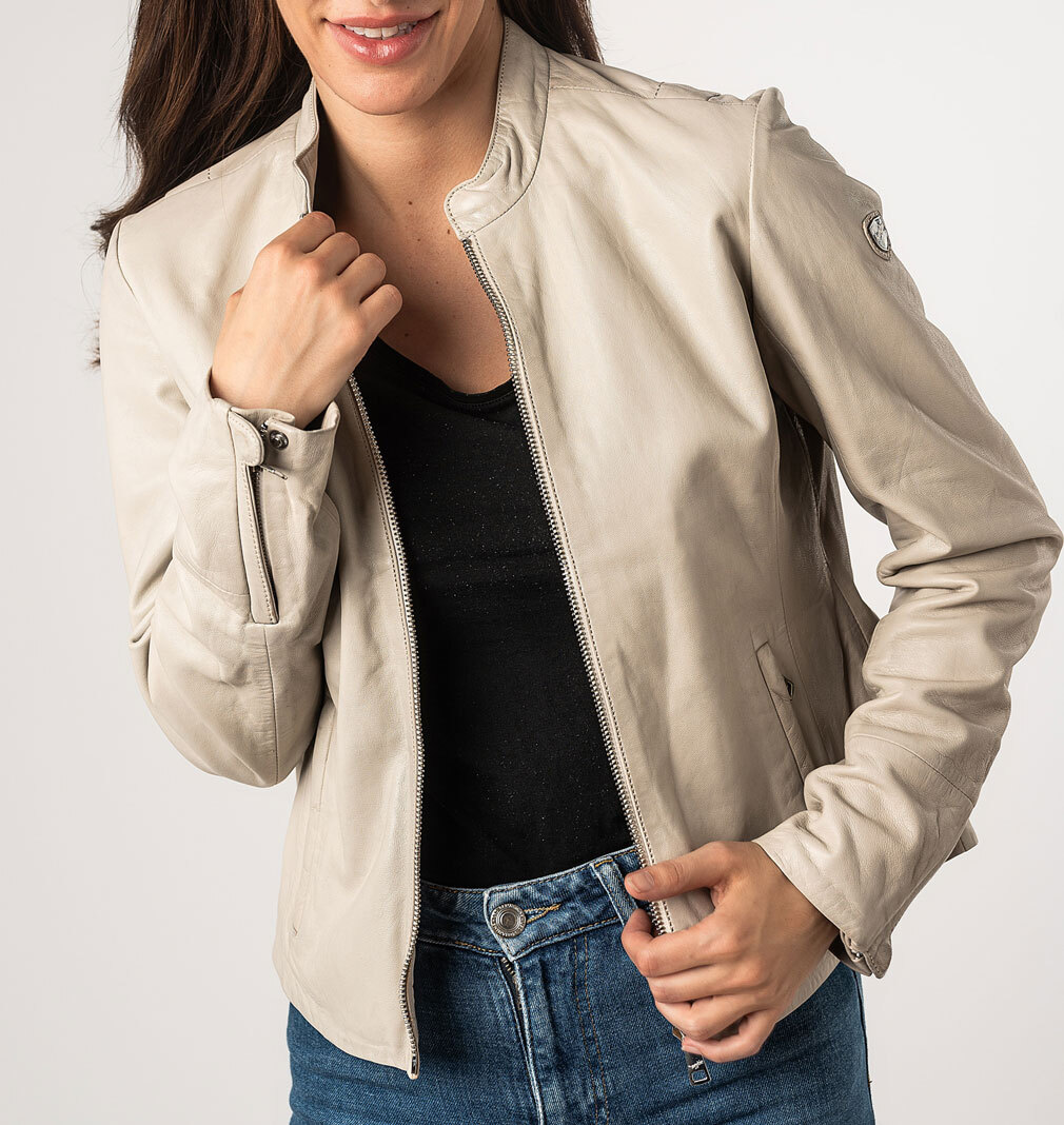 Vêtement en cuir Blousons cuir beige