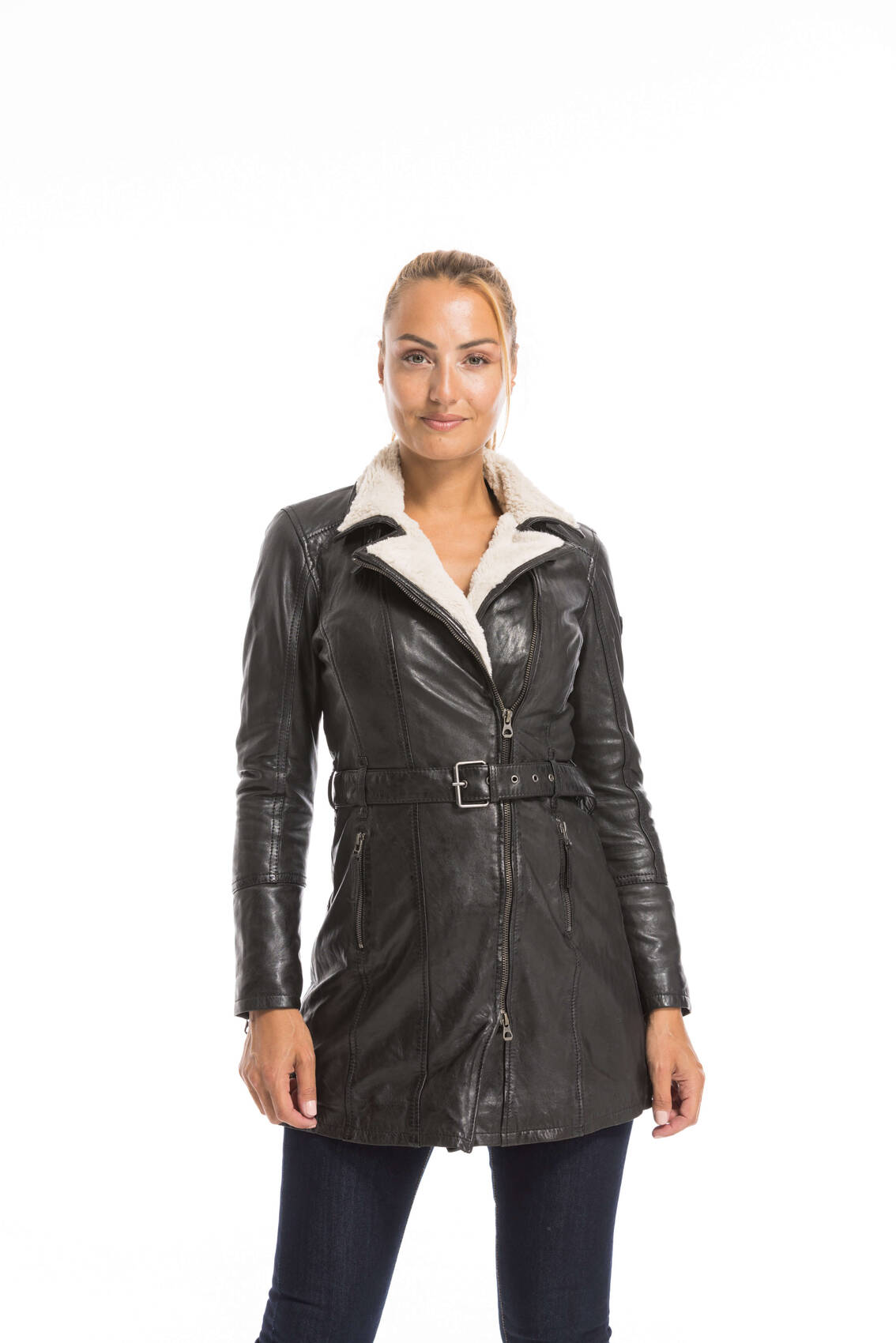 Vêtement en cuir Les bonnes affaires Femme noir