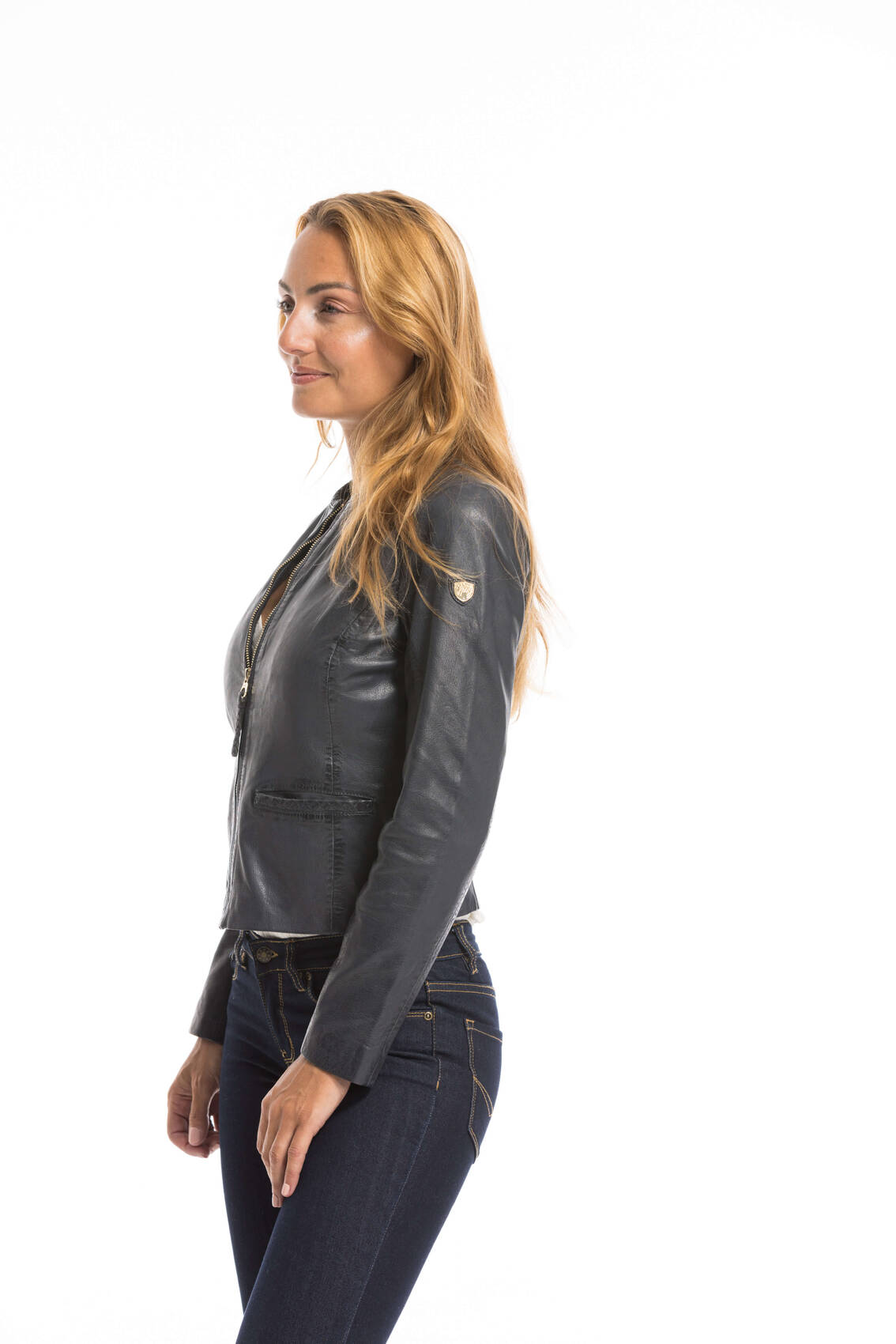 Vêtement en cuir Blousons cuir bleu