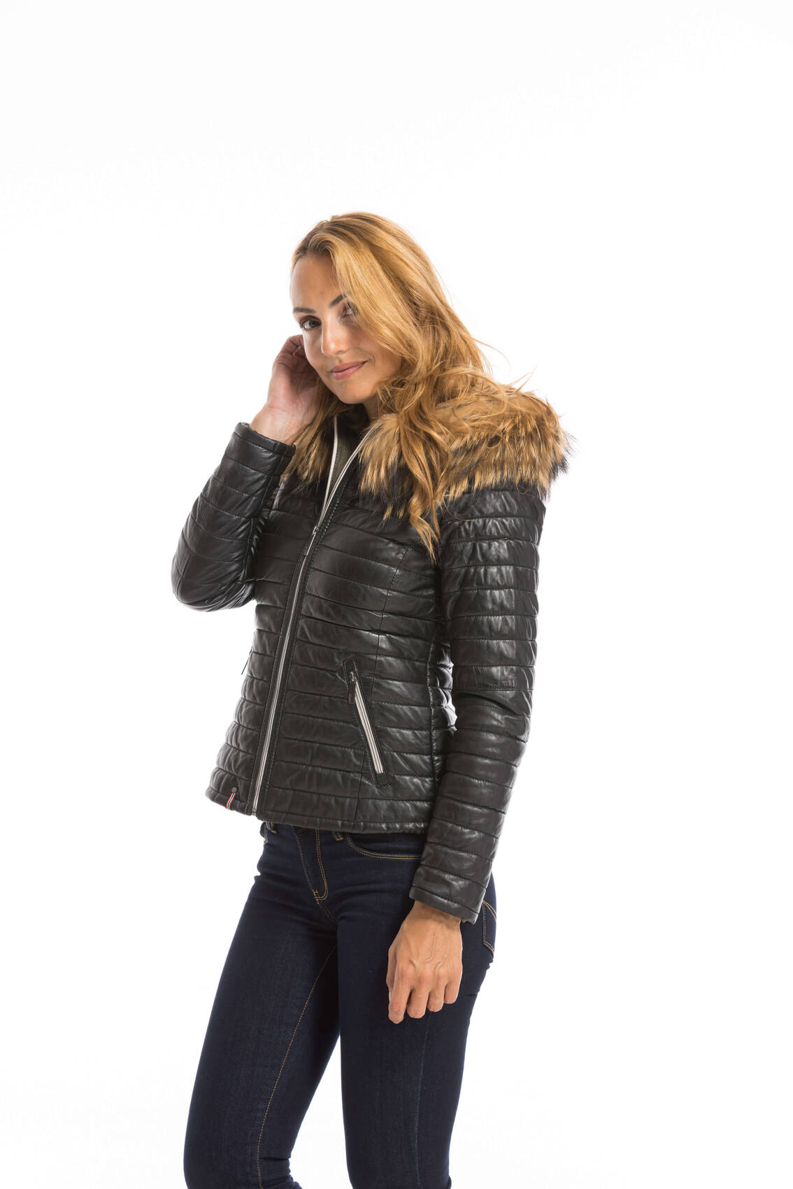 Vêtement en cuir Vestes cuir noir