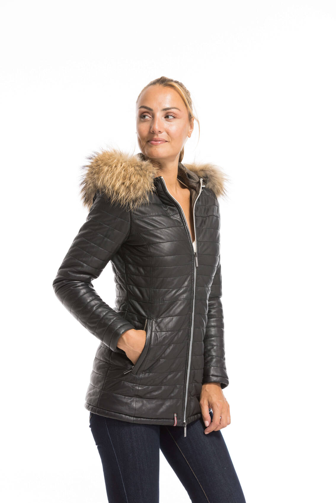 Vêtement en cuir Manteaux cuir noir