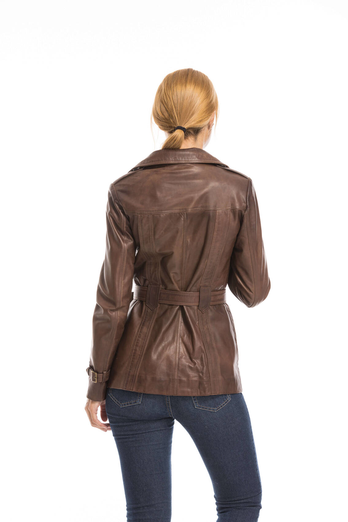 Vêtement en cuir Vestes cuir marron