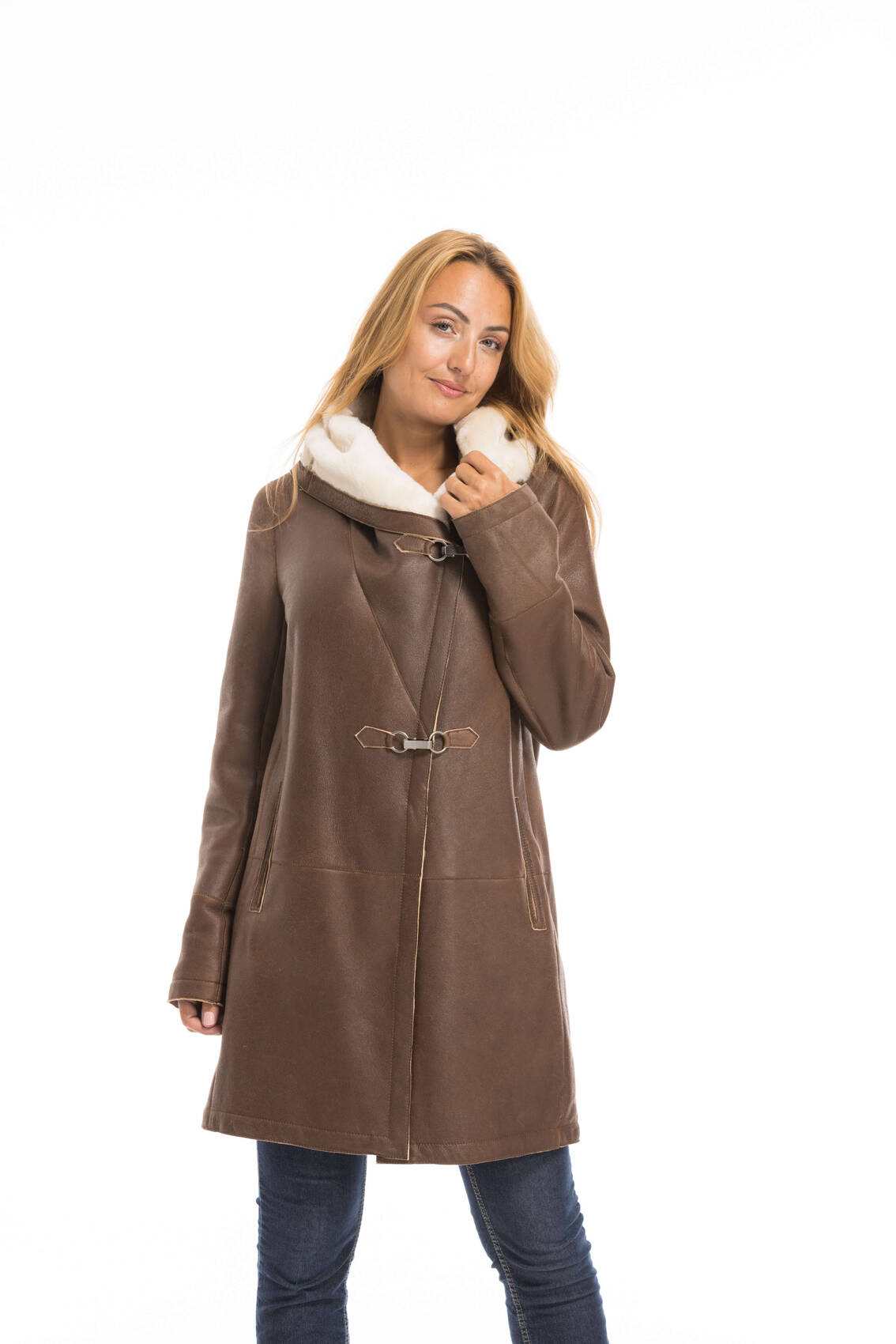 Vêtement en cuir Manteaux cuir marron