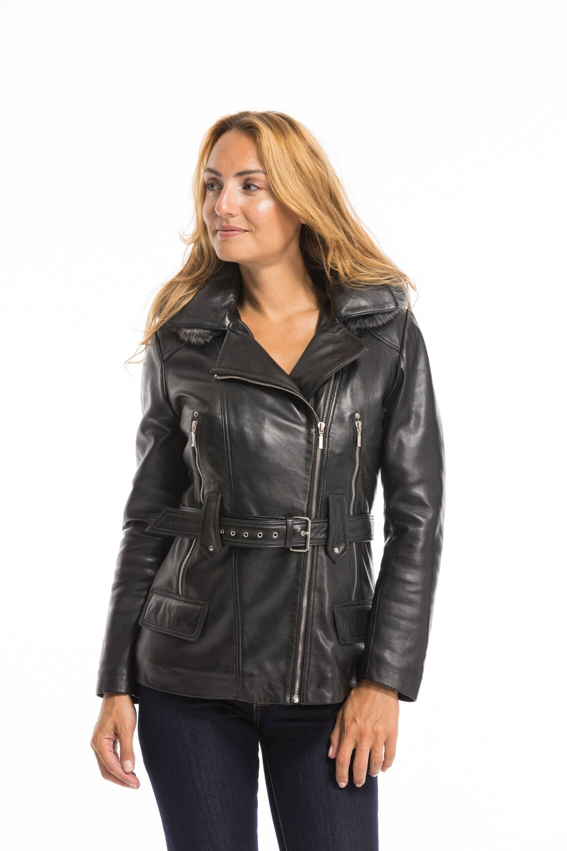 Vêtement en cuir Vestes cuir noir