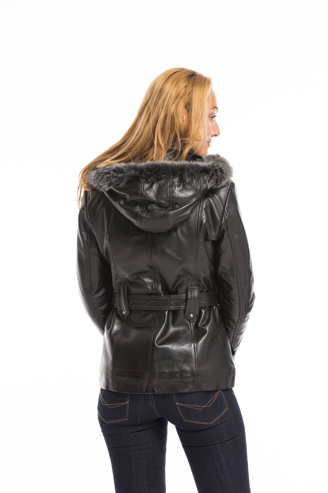 Vêtement en cuir Vestes cuir noir