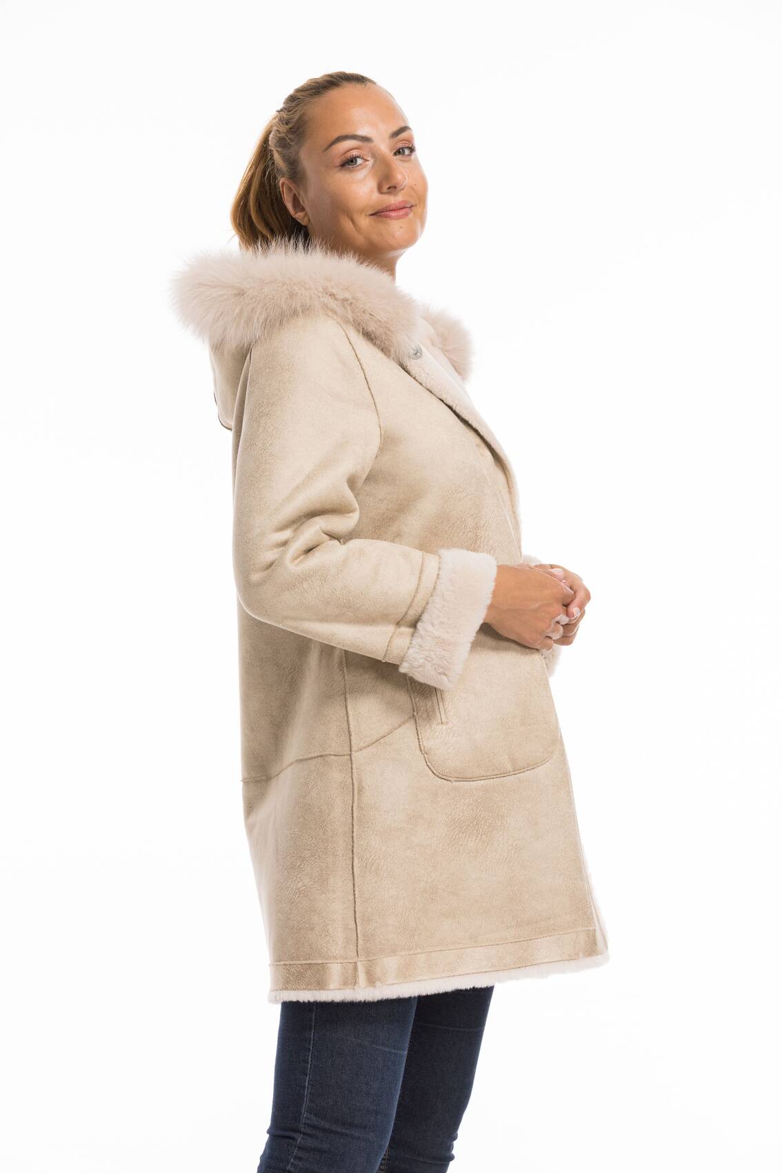 Vêtement en cuir Manteaux cuir beige