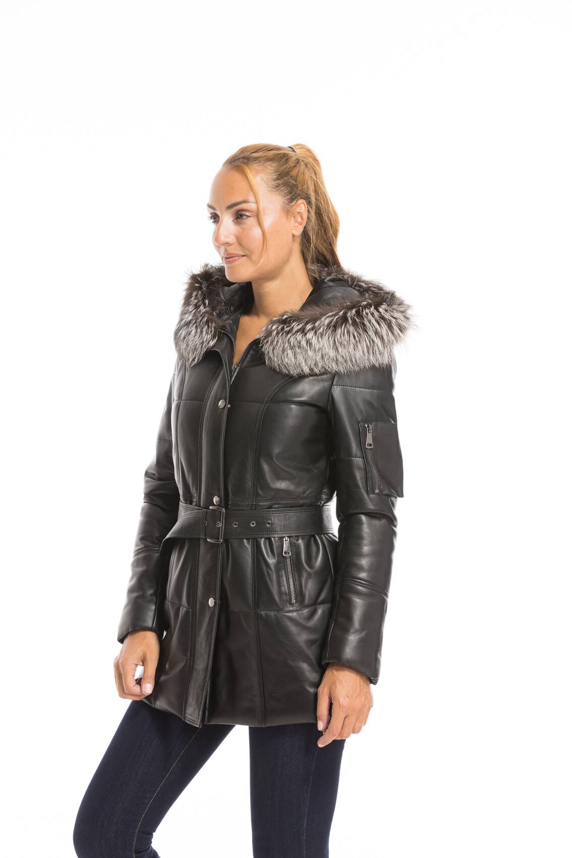 Vêtement en cuir Les bonnes affaires Femme noir