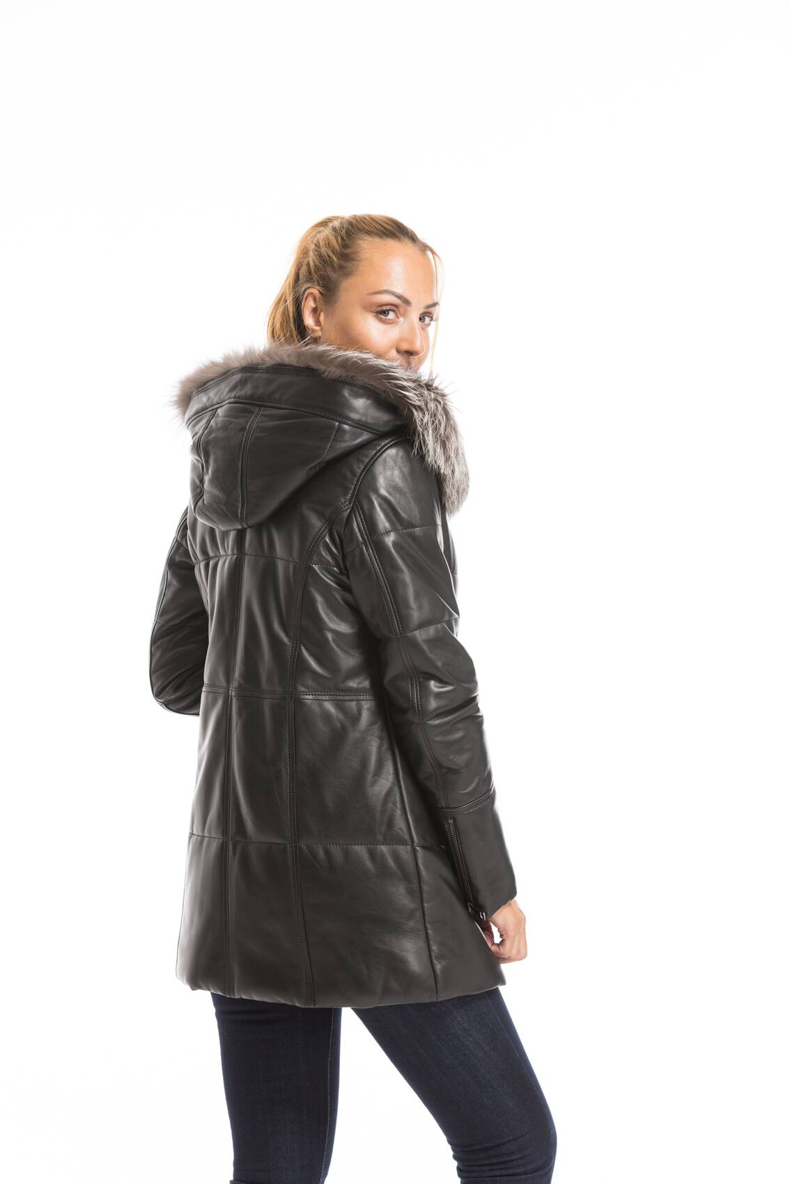 Vêtement en cuir Les bonnes affaires Femme noir