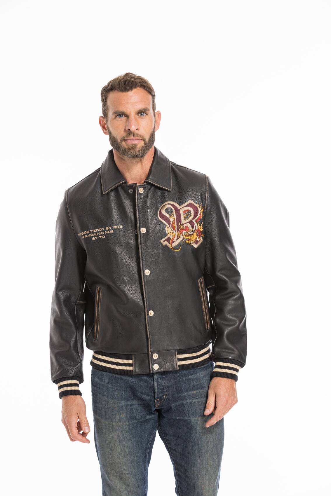 Vêtement en cuir Blousons cuir noir