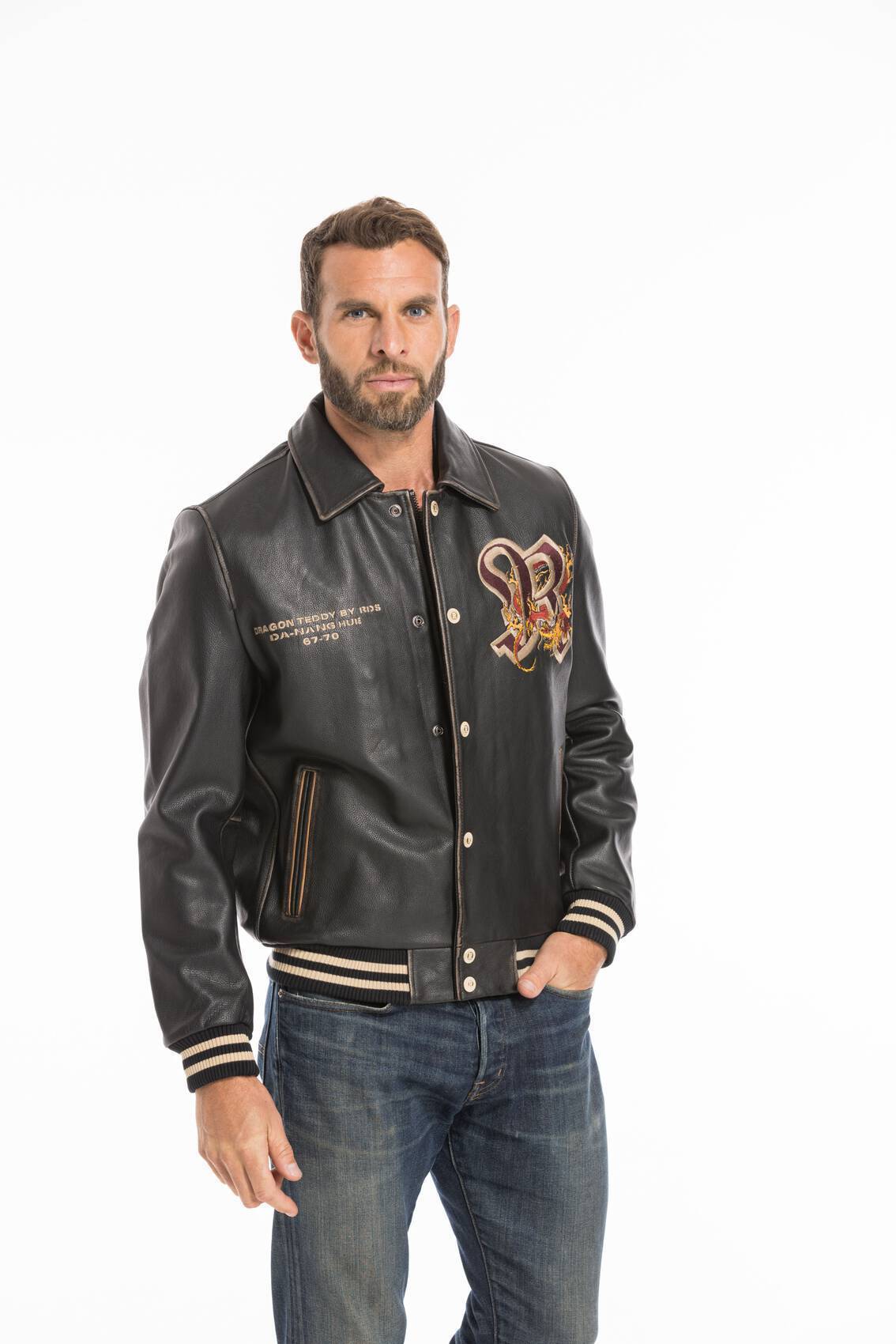 Vêtement en cuir Blousons cuir noir