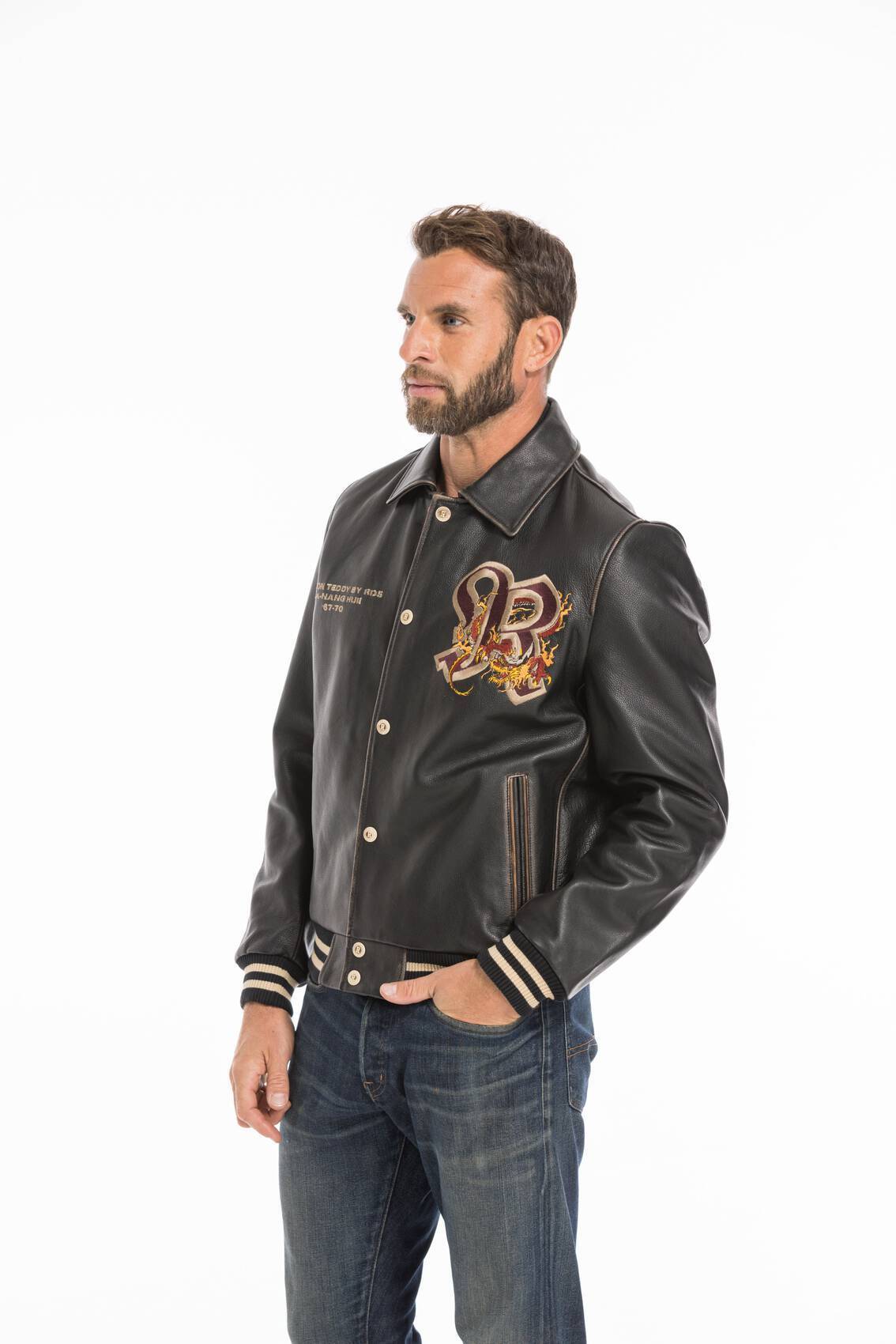 Vêtement en cuir Blousons cuir noir