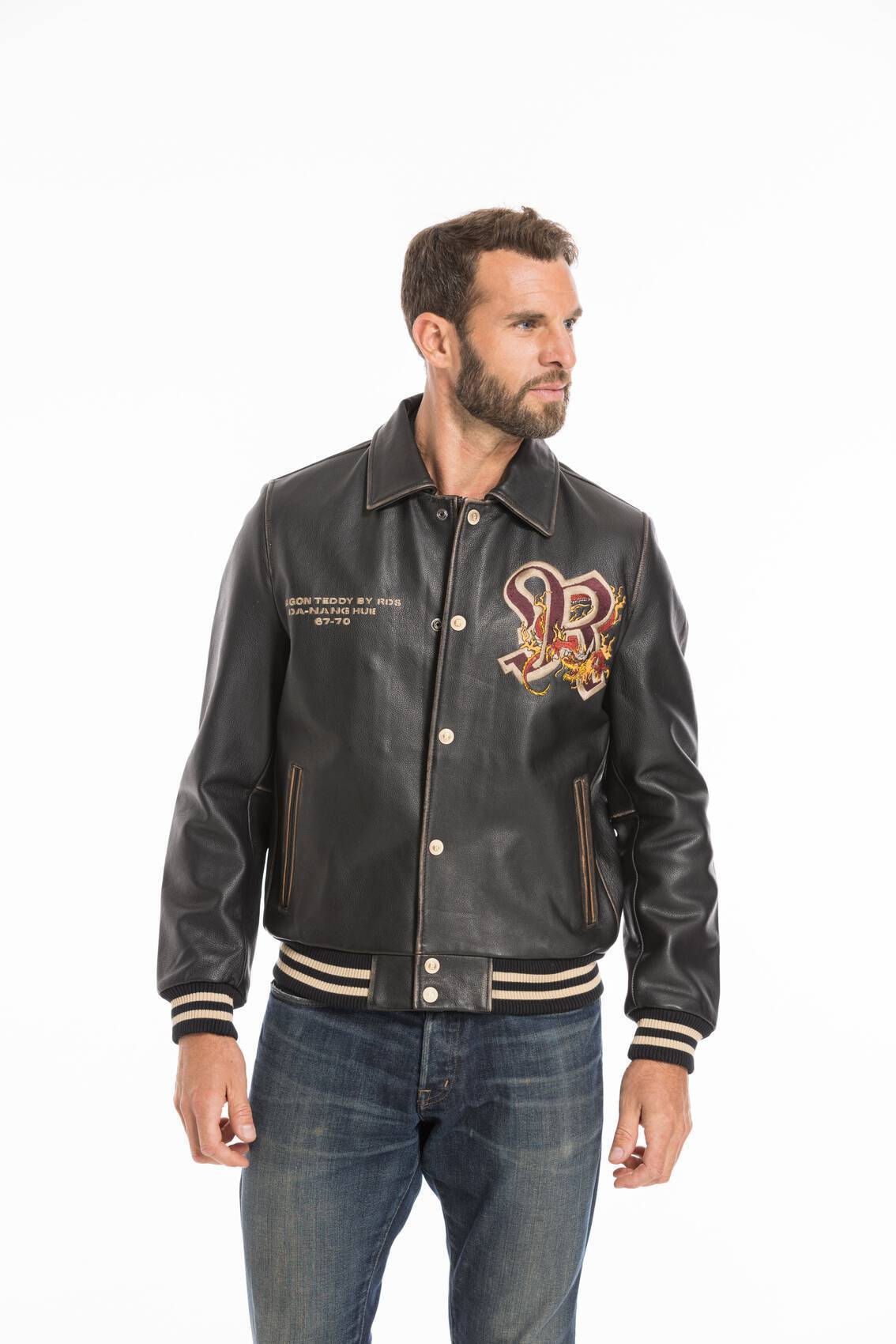 Vêtement en cuir Blousons cuir noir