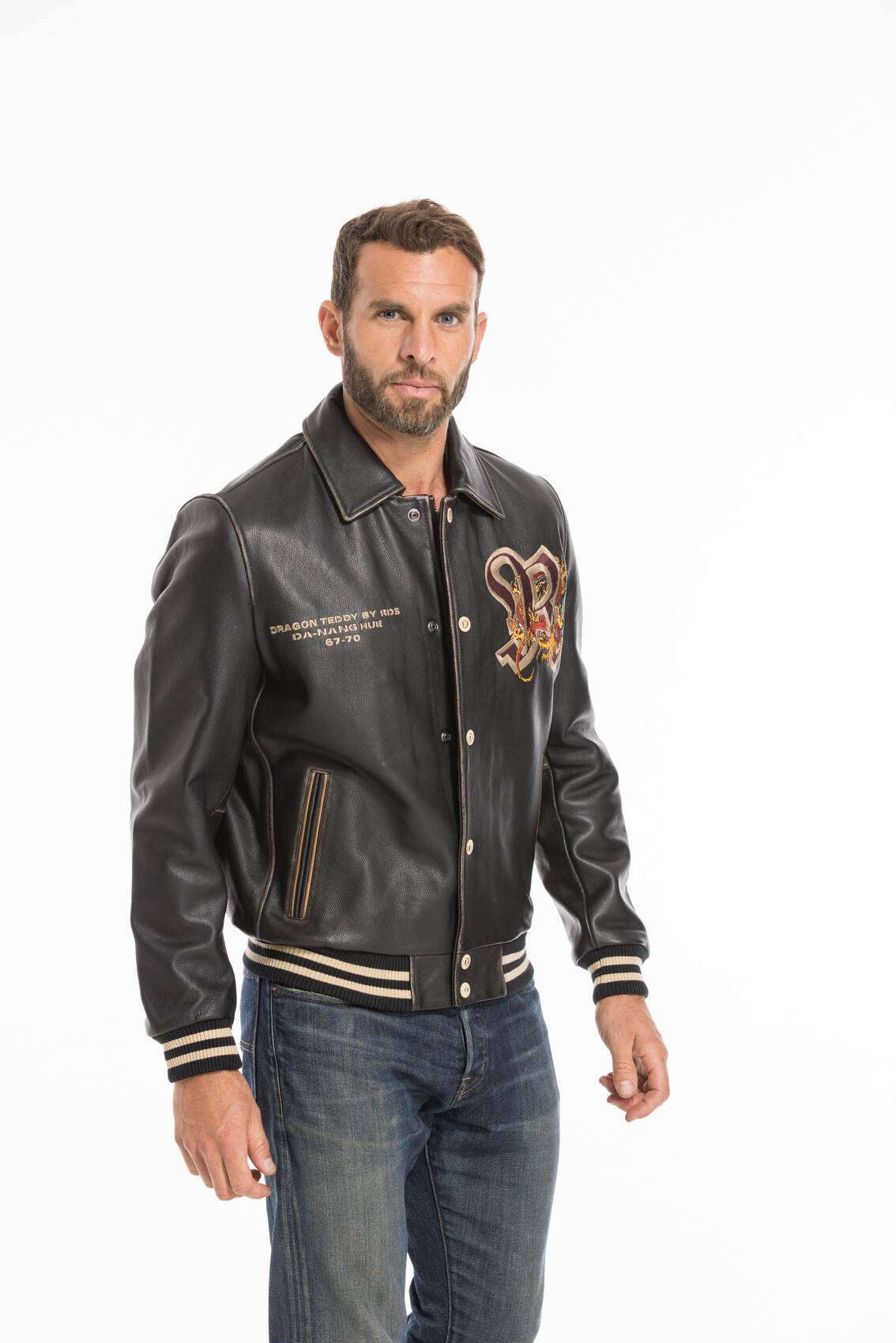 Vêtement en cuir Blousons cuir noir