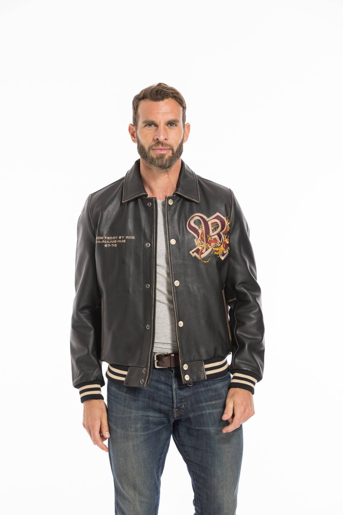 Vêtement en cuir Blousons cuir noir