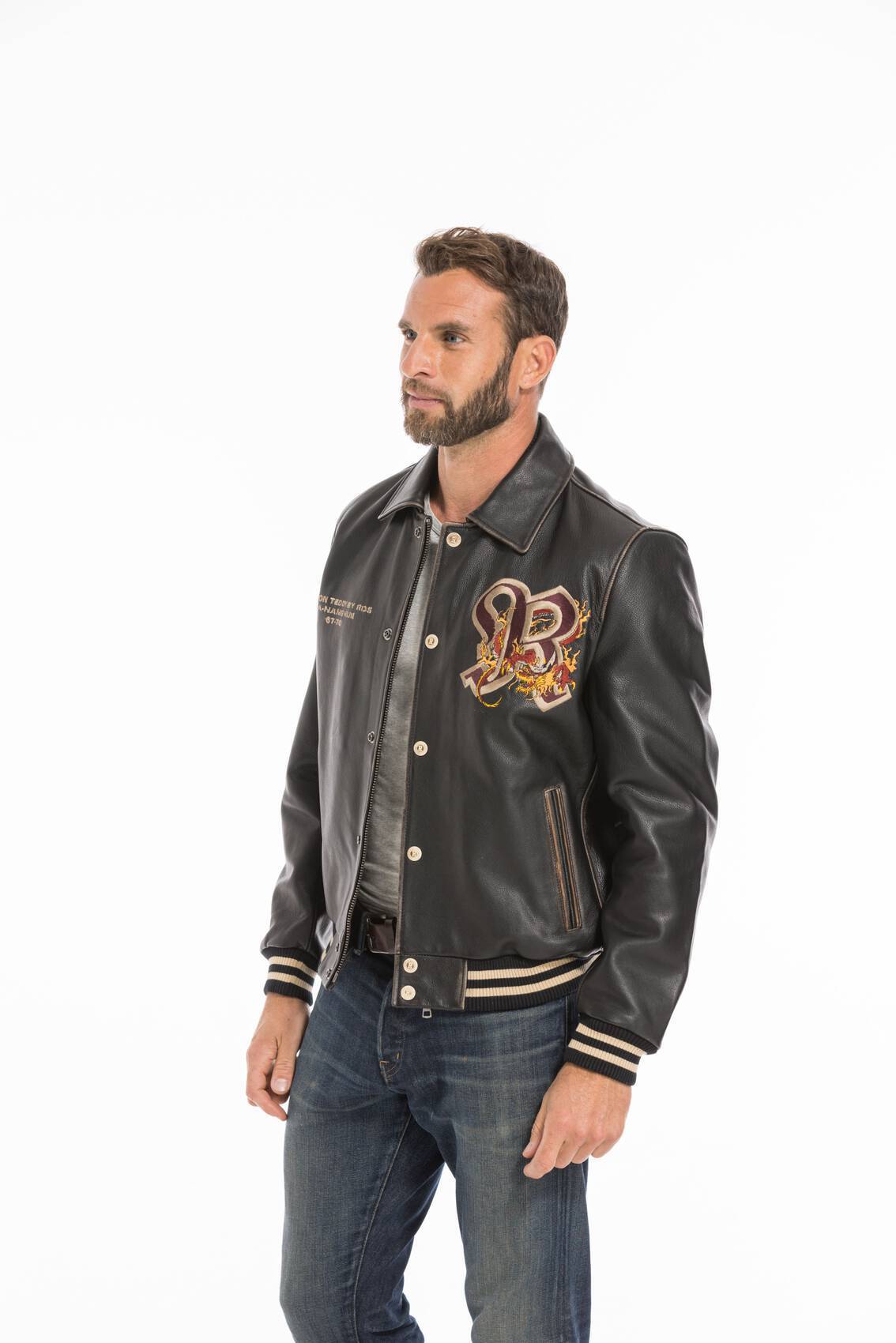 Vêtement en cuir Blousons cuir noir