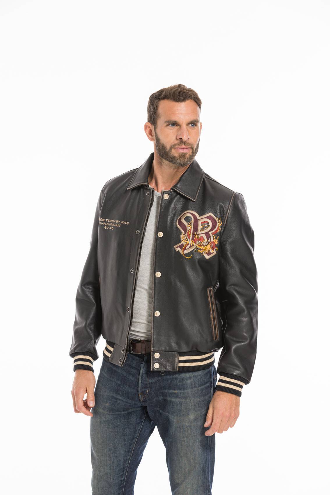 Vêtement en cuir Blousons cuir noir