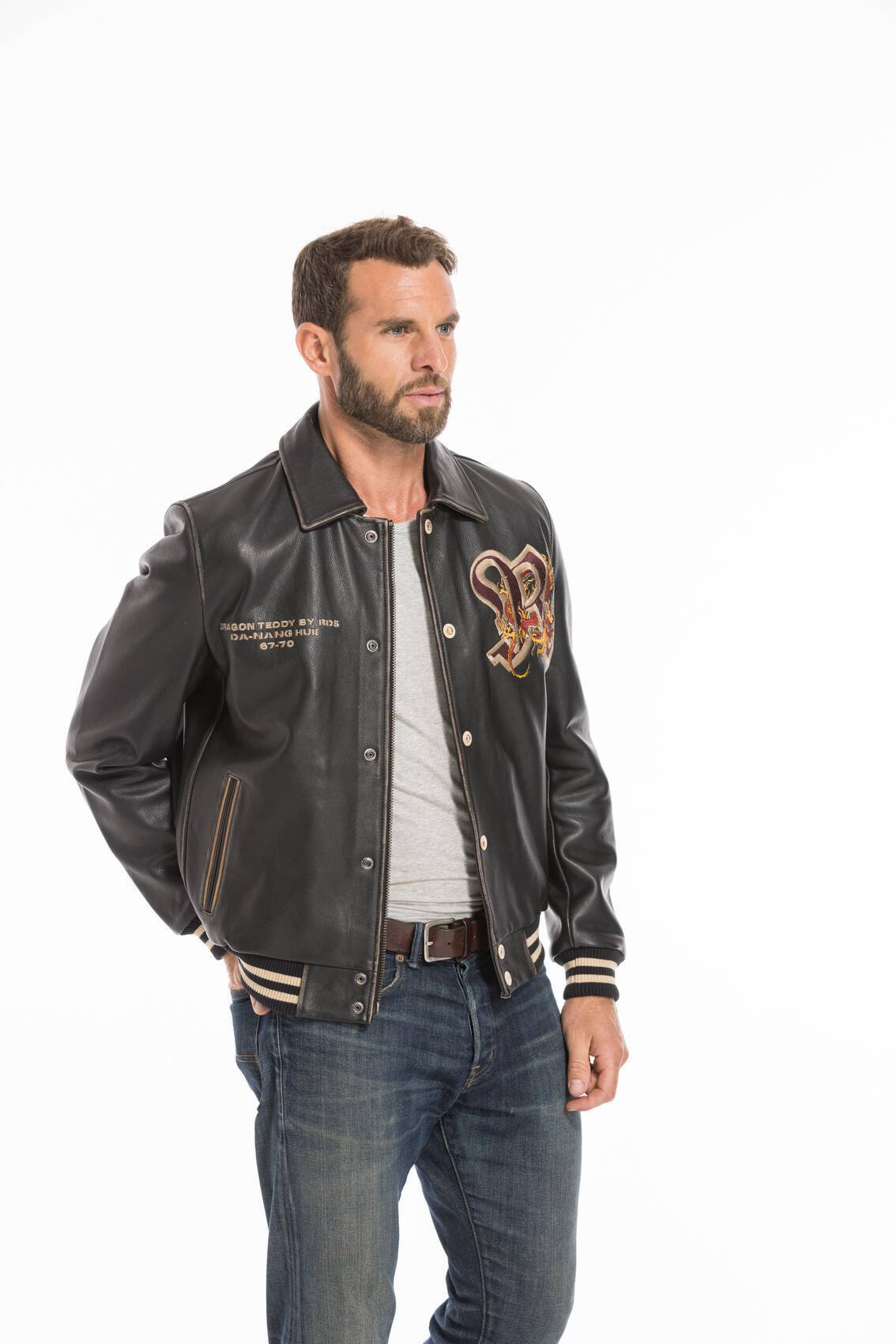 Vêtement en cuir Blousons cuir noir